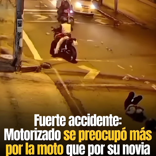 ¿Eso es amor? Motorizado se preocupa más por su moto que por su pareja tras accidente en Sangolquí