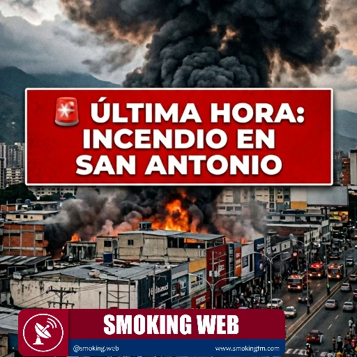 Incendio en el sector "Los Buhoneros" de San Antonio del Táchira
