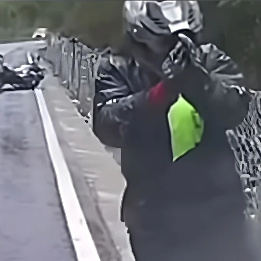 Motorizado se salva de una tragedia