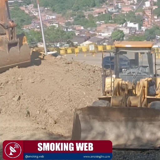Están trabajando en un desvío en la curva "Los Peluches" en El Mirador
